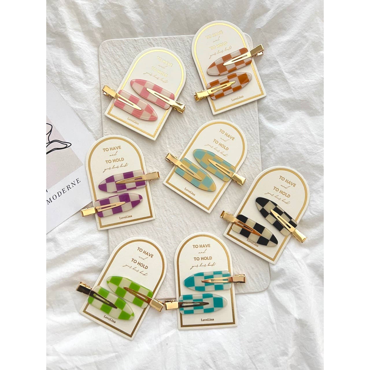 Crease Free Checkered Clips - DEBBIE Checkered