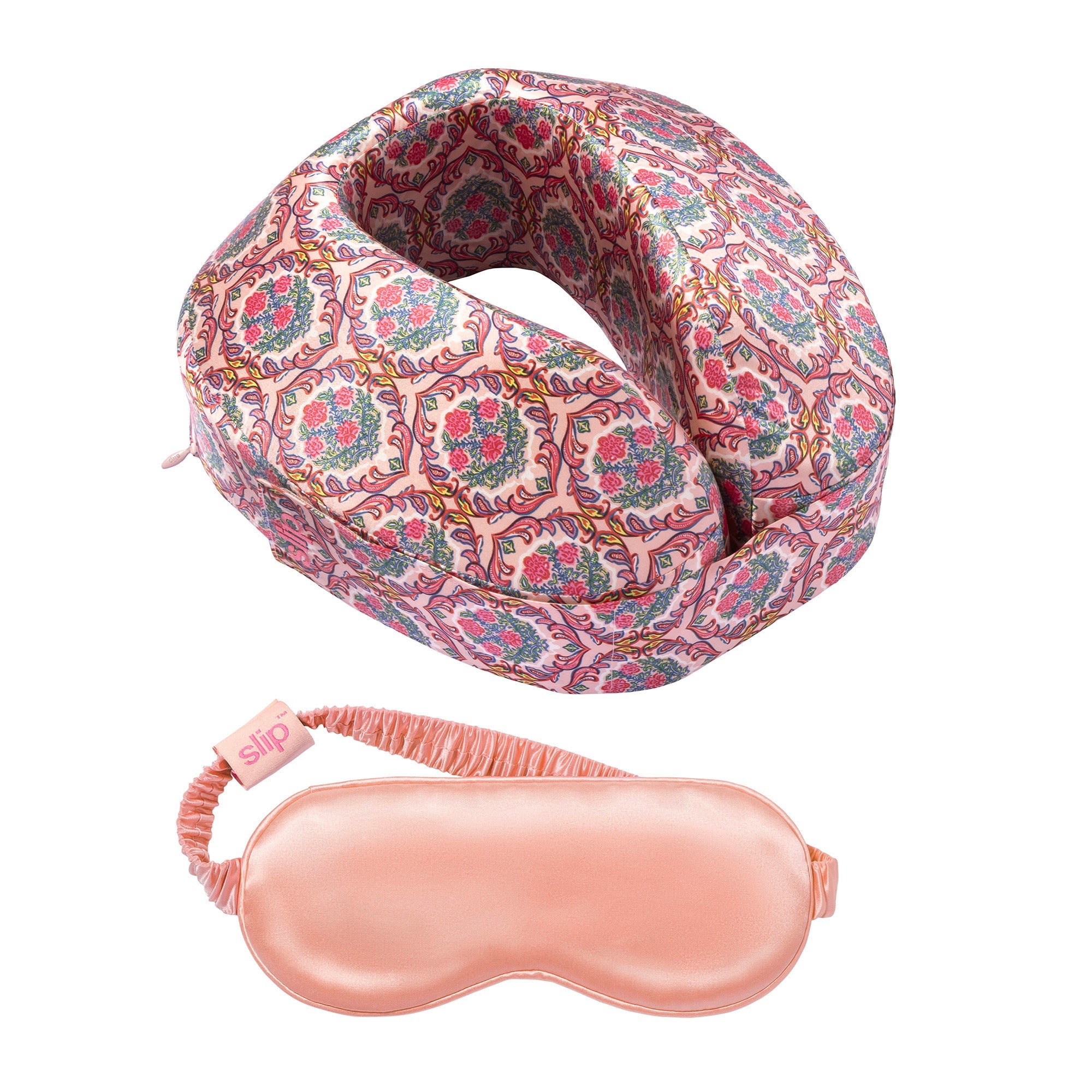 枕 slip Pink Travel Set, pillow, eye mask SLIP Chelsea Travel Voyager Set – Blushington.com
