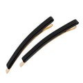 Bobby Pin Pair on Gold Wire Classic - Black