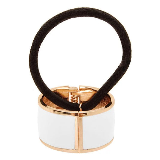 L. Erickson Atelier Enamel Cuff Pony - White | Gold